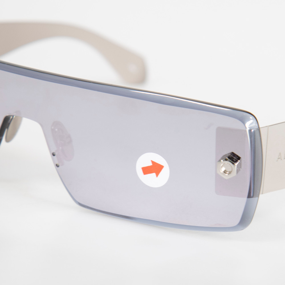 Alaïa Silver Mirrored Rectangle Sunglasses