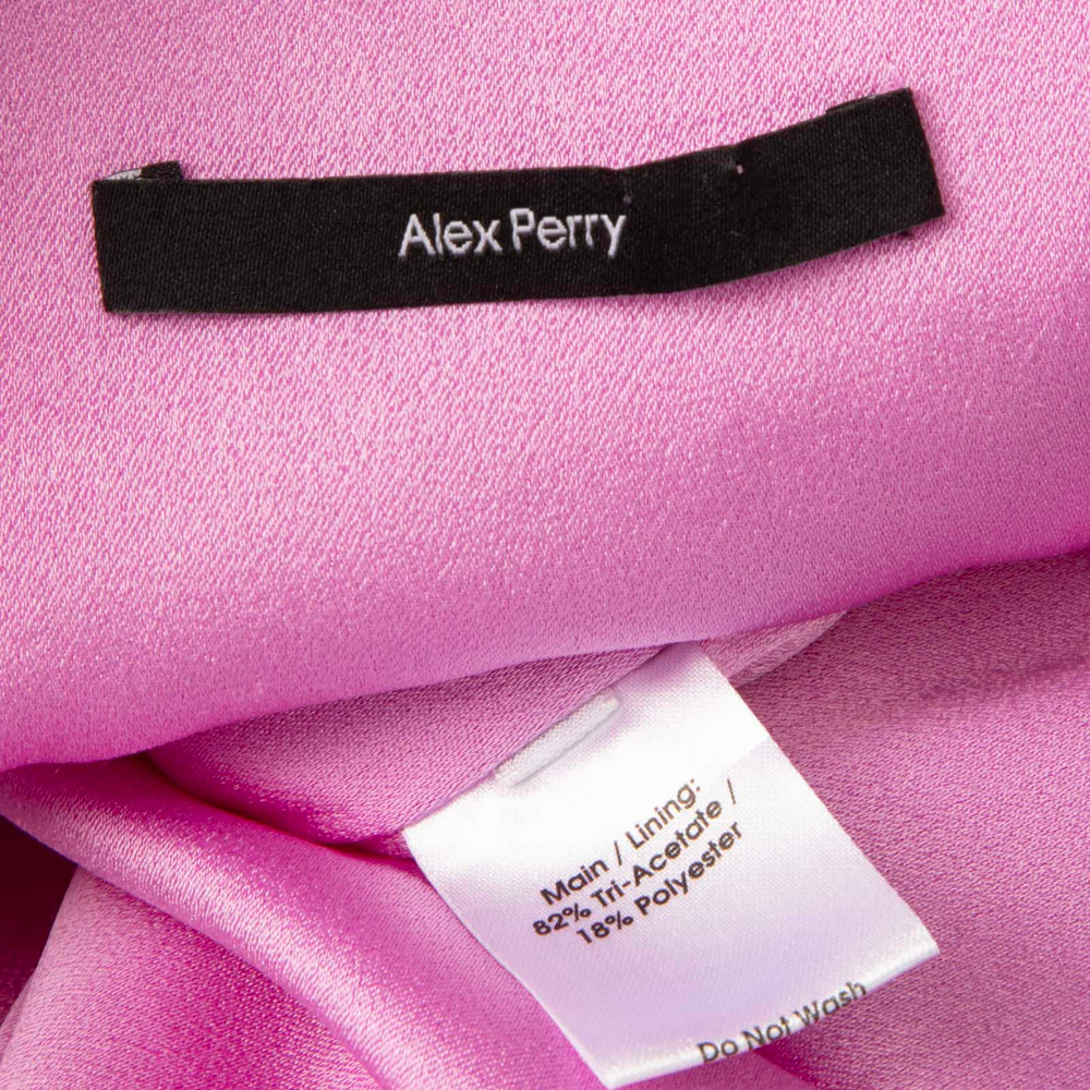 Alex Perry Pink V-Neck Maxi Cape Dress