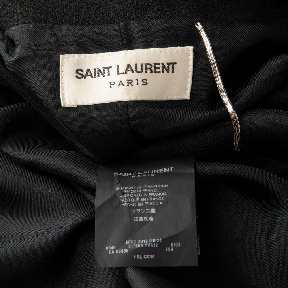 Saint Laurent Grey Sequinned Blazer