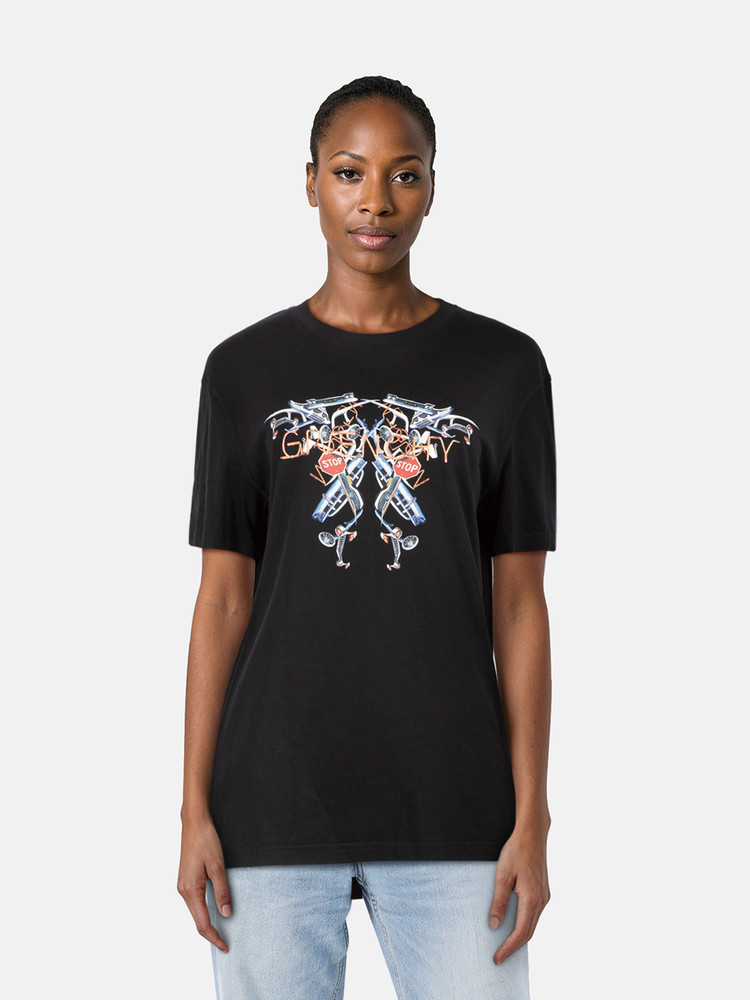 Givenchy Black Graphic Print Logo T-Shirt