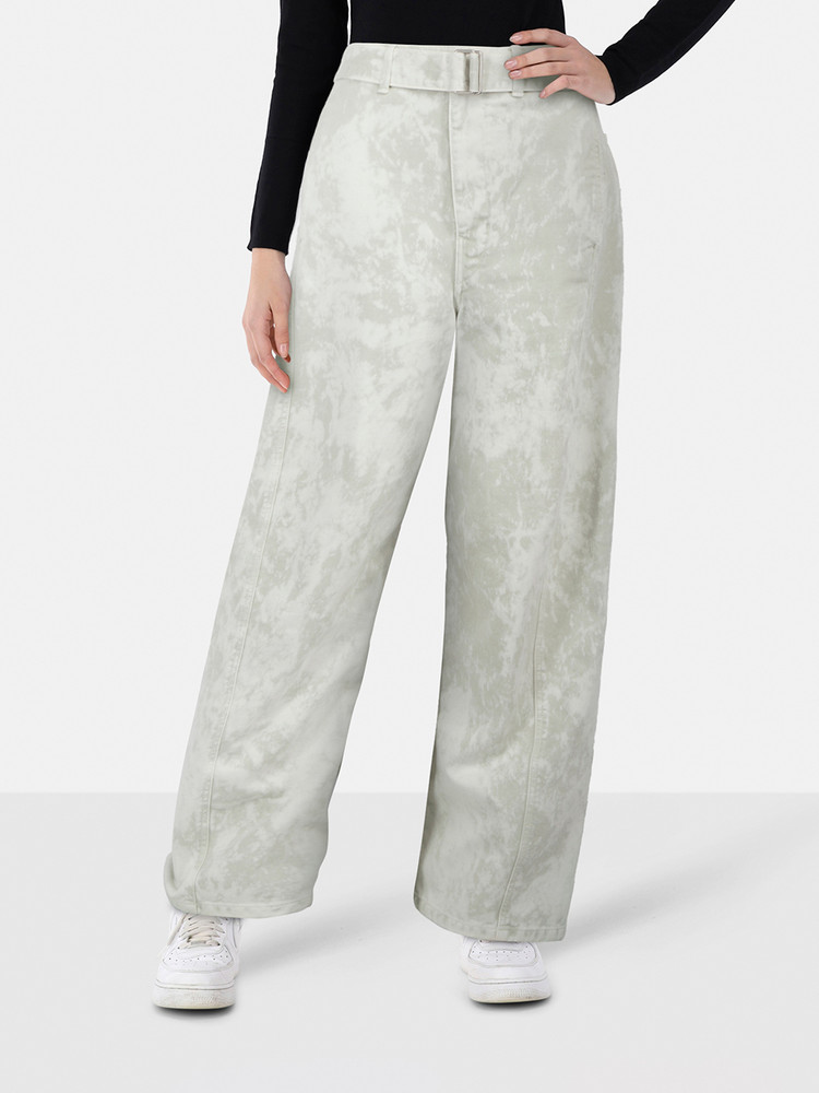 Lemaire Grey Stone Wash Wide Leg Jeans