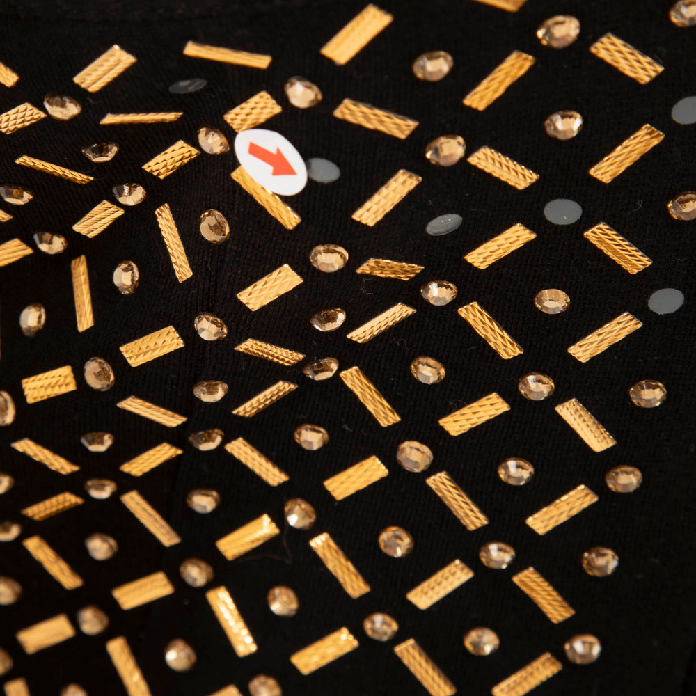 Versace Black & Gold Embellished Mini Dress
