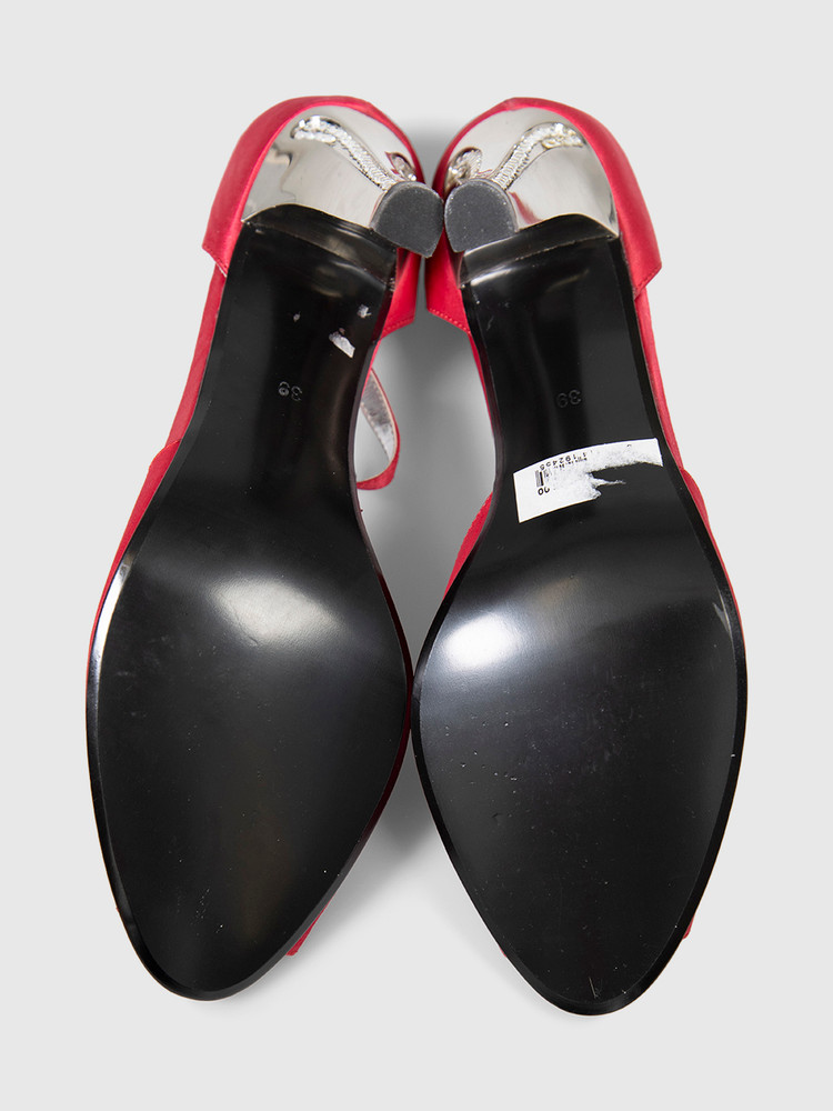 Carvela Red Crystal Embellished Sandals