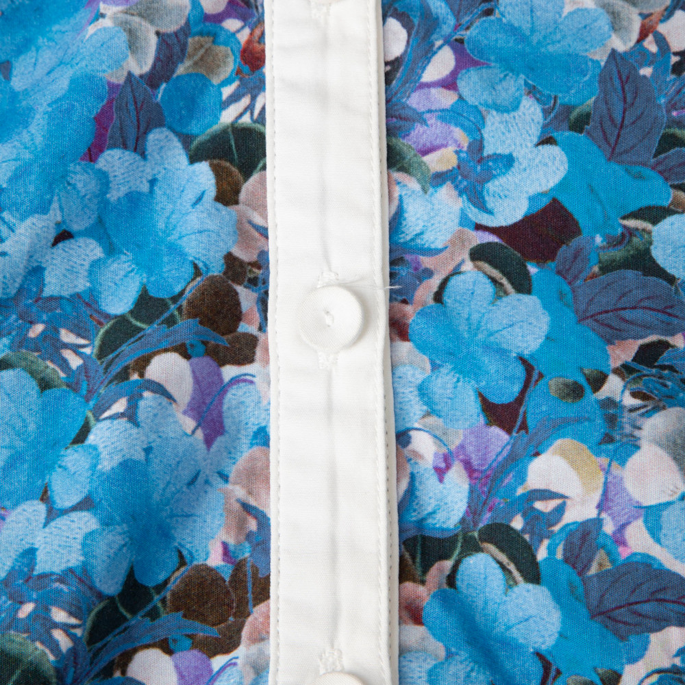 Erdem Blue & White Floral Long Sleeve Shirt
