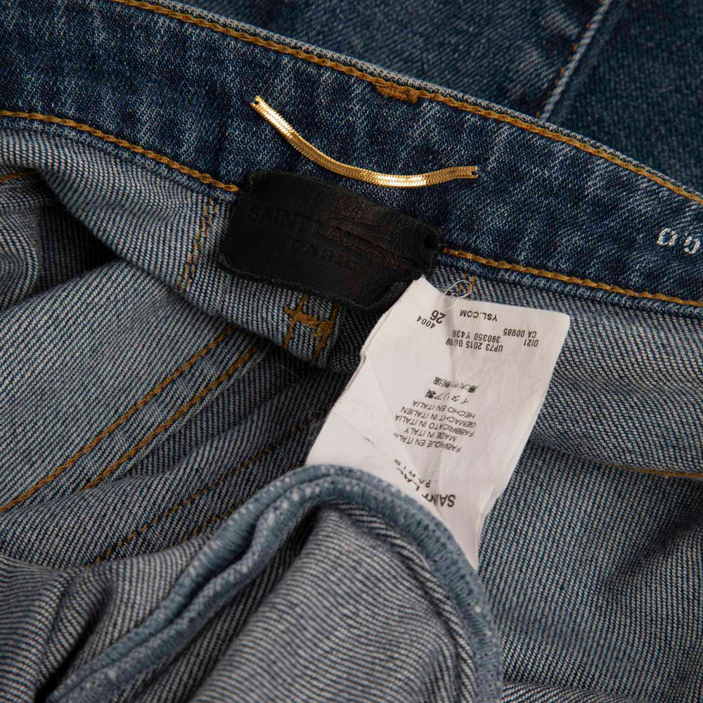 Saint Laurent Blue Skinny Fit High Rise Jeans