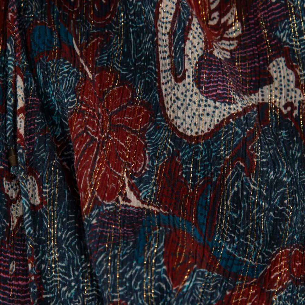 Ulla Johnson Floral & Metallic Detail Dress