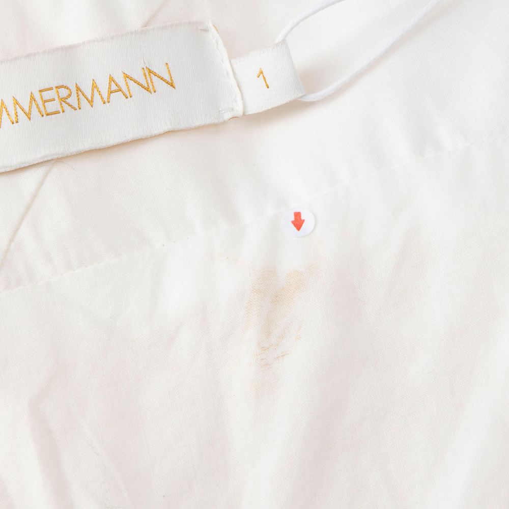 Zimmermann Ecru Super Eight Off Shoulder Dress