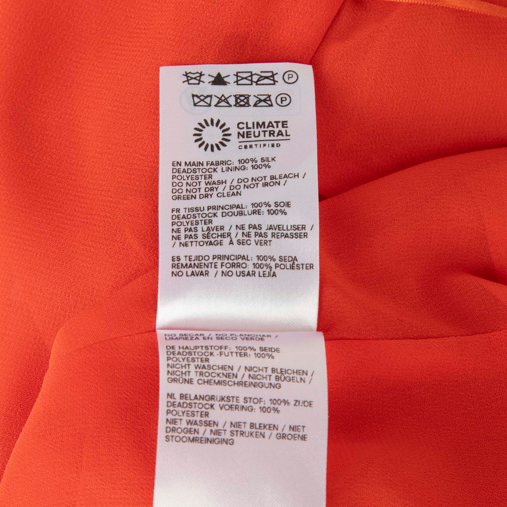 Reformation Orange Silk Tank Top