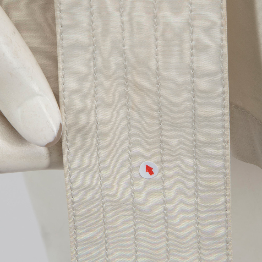 Prada Ecru Belted Button Up Trench Coat