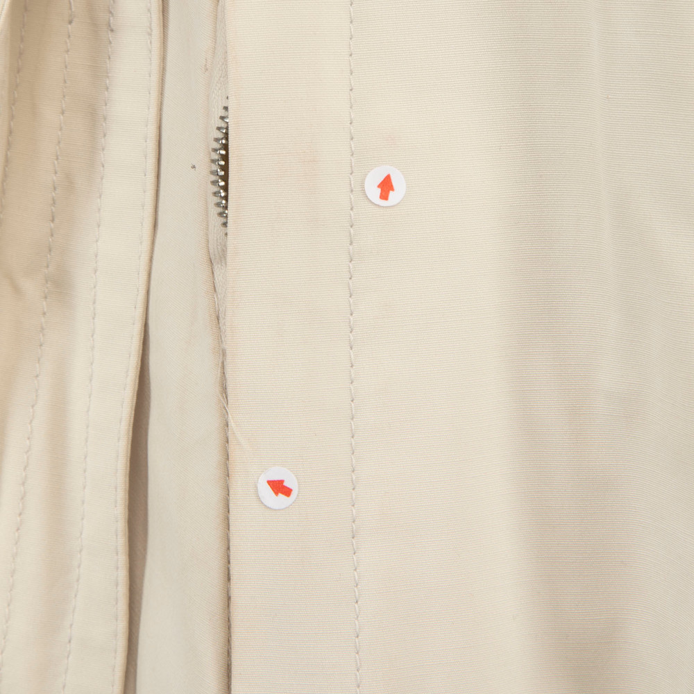 Prada Ecru Belted Button Up Trench Coat