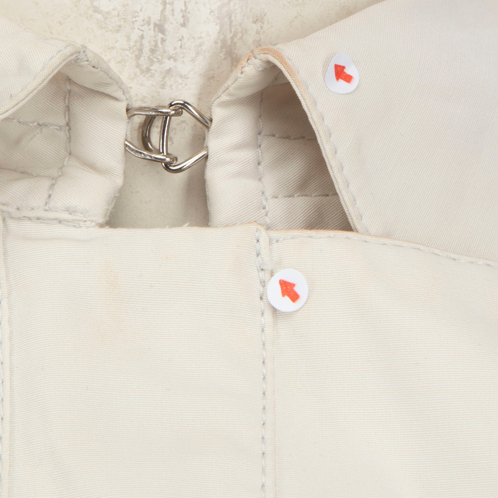 Prada Ecru Belted Button Up Trench Coat