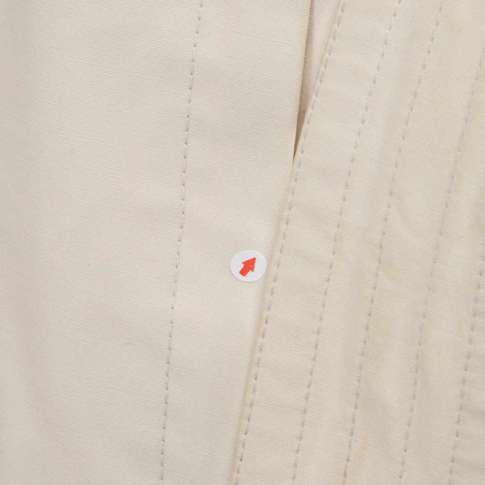 Prada Ecru Belted Button Up Trench Coat