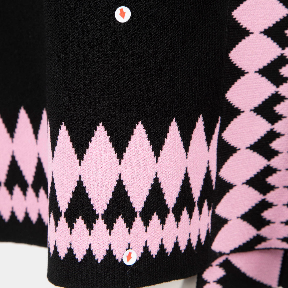 Diane Von Furstenberg Black & Pink Wrap Dress
