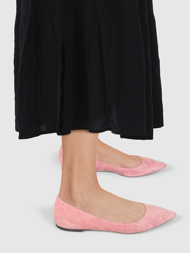 Jimmy Choo Pink Pointed Toe Flats