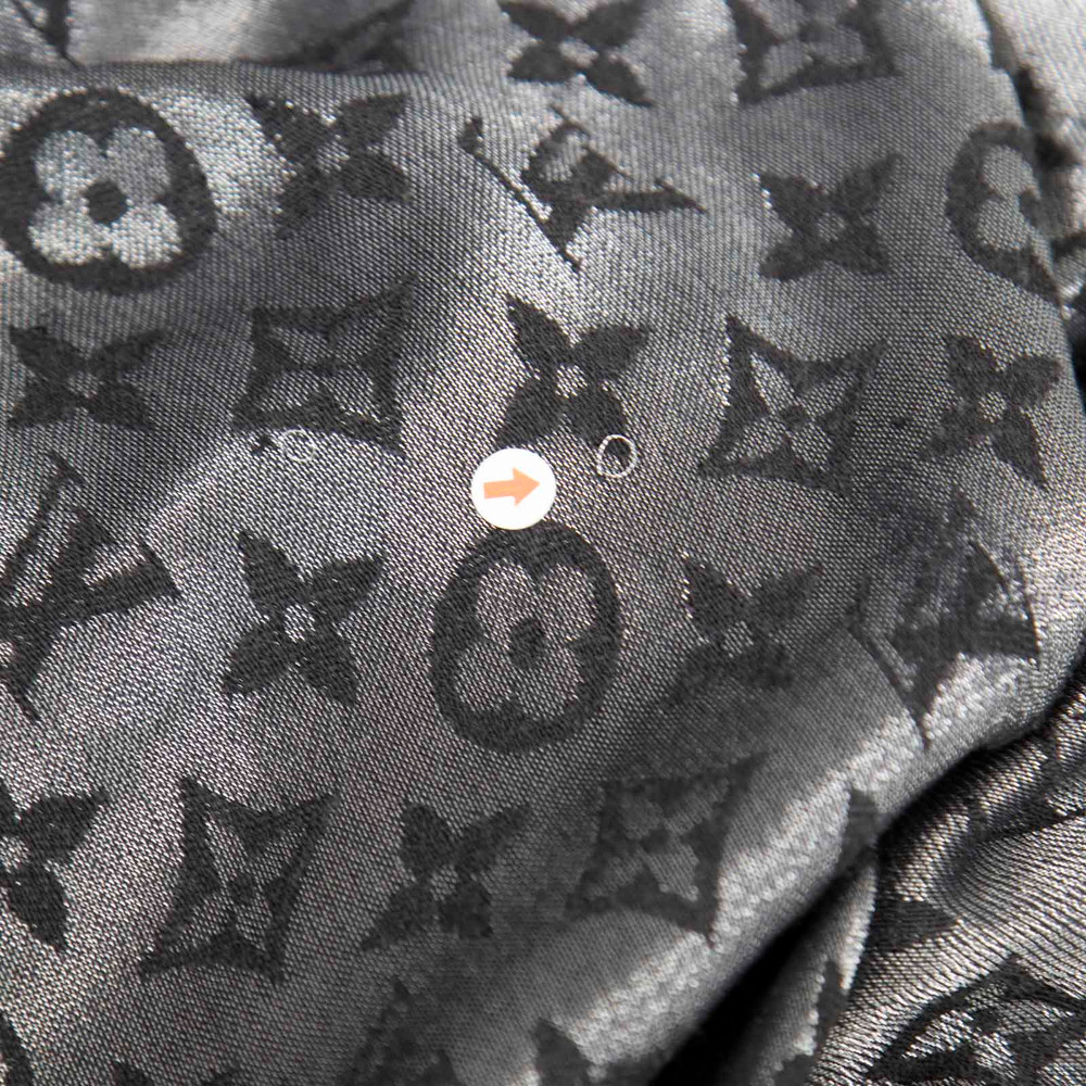 Louis Vuitton Black LV Monogram Shine Scarf