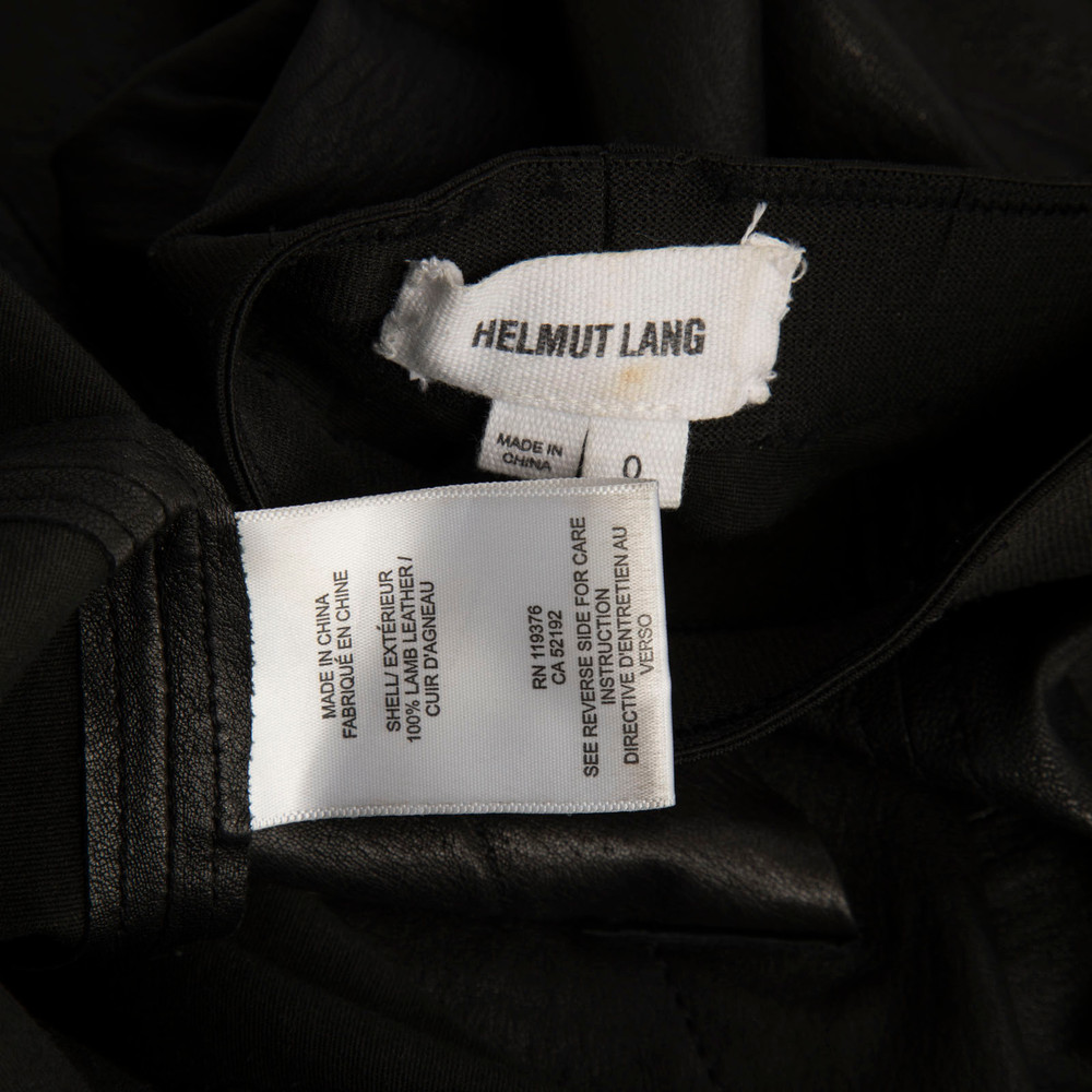 Helmut Lang Black Lamb Leather Skirt