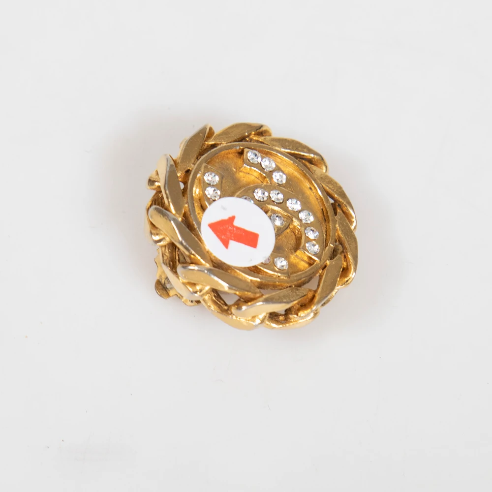 Chanel Vintage Gold CC Clip On Earrings