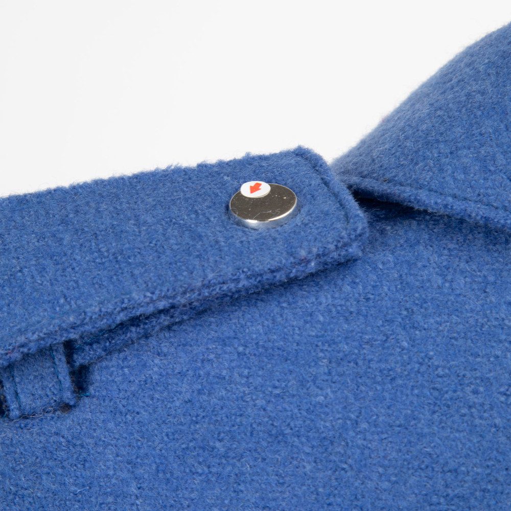 Harris Wharf London Blue Belted Wool Coat
