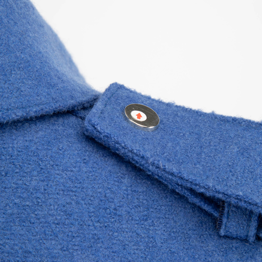 Harris Wharf London Blue Belted Wool Coat