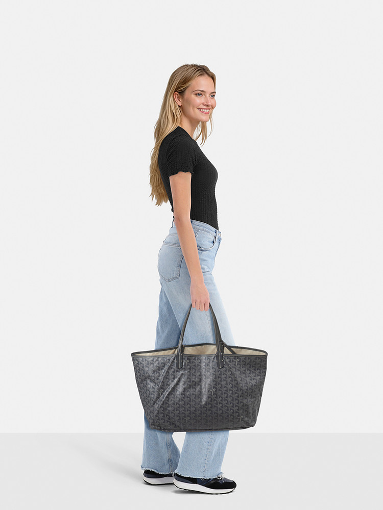 Goyard Grey Saint Louis PM Tote & Pouch