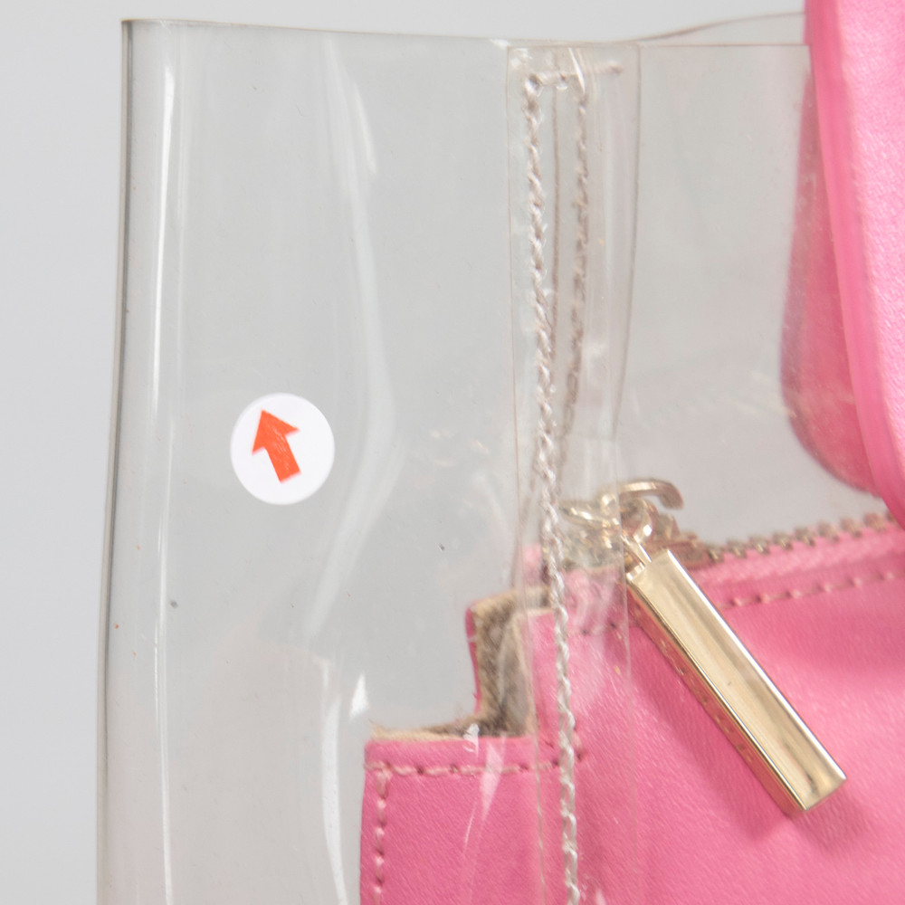 STAUD Pink Leather & PVC Mini Shirley Handbag