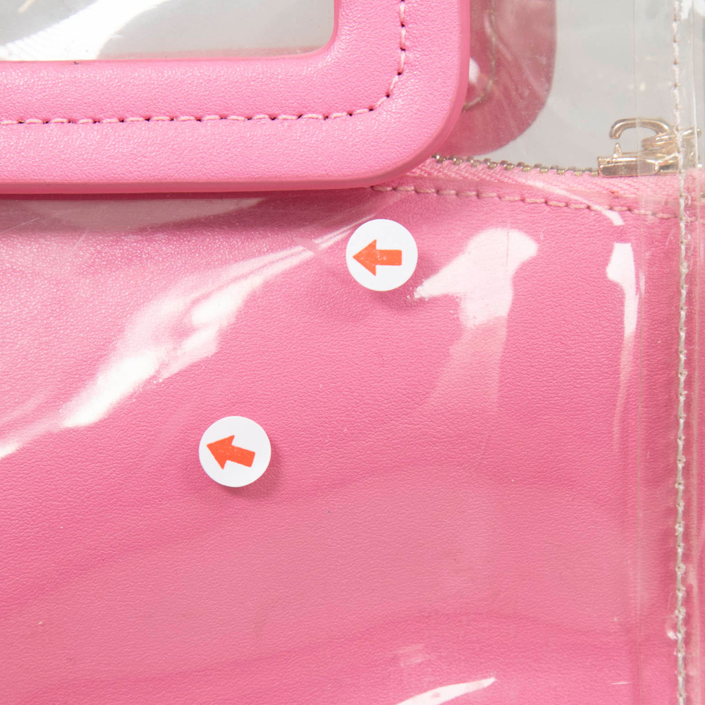 STAUD Pink Leather & PVC Mini Shirley Handbag