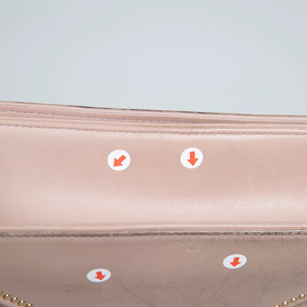 Dior Beige Leather Studded Diorama Shoulder Bag