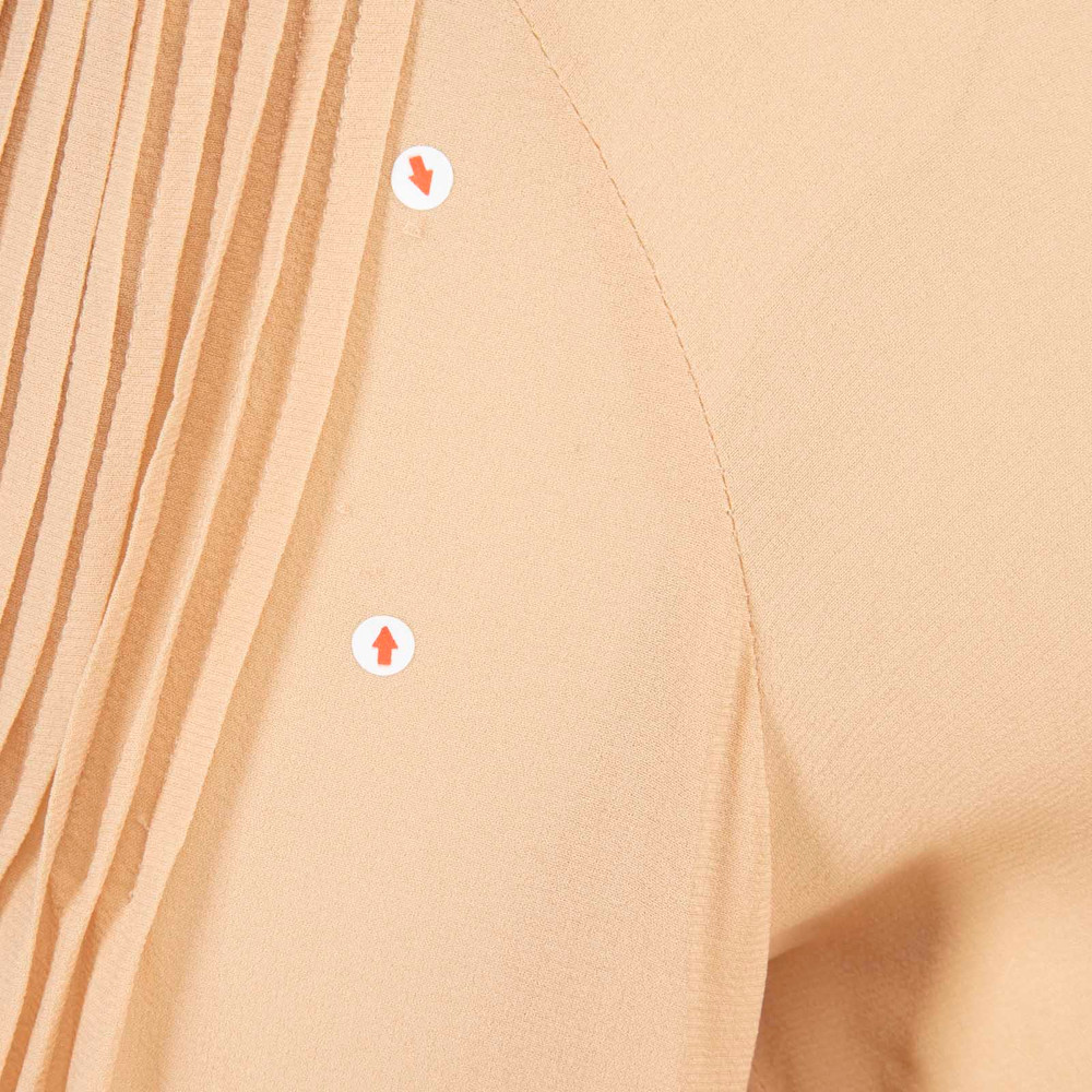 Roberto Cavalli Class Roberto Cavalli  Beige Pin Tuck Detail Blouse