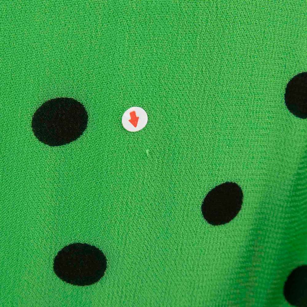 Ganni Green Polkadot Wrap Top