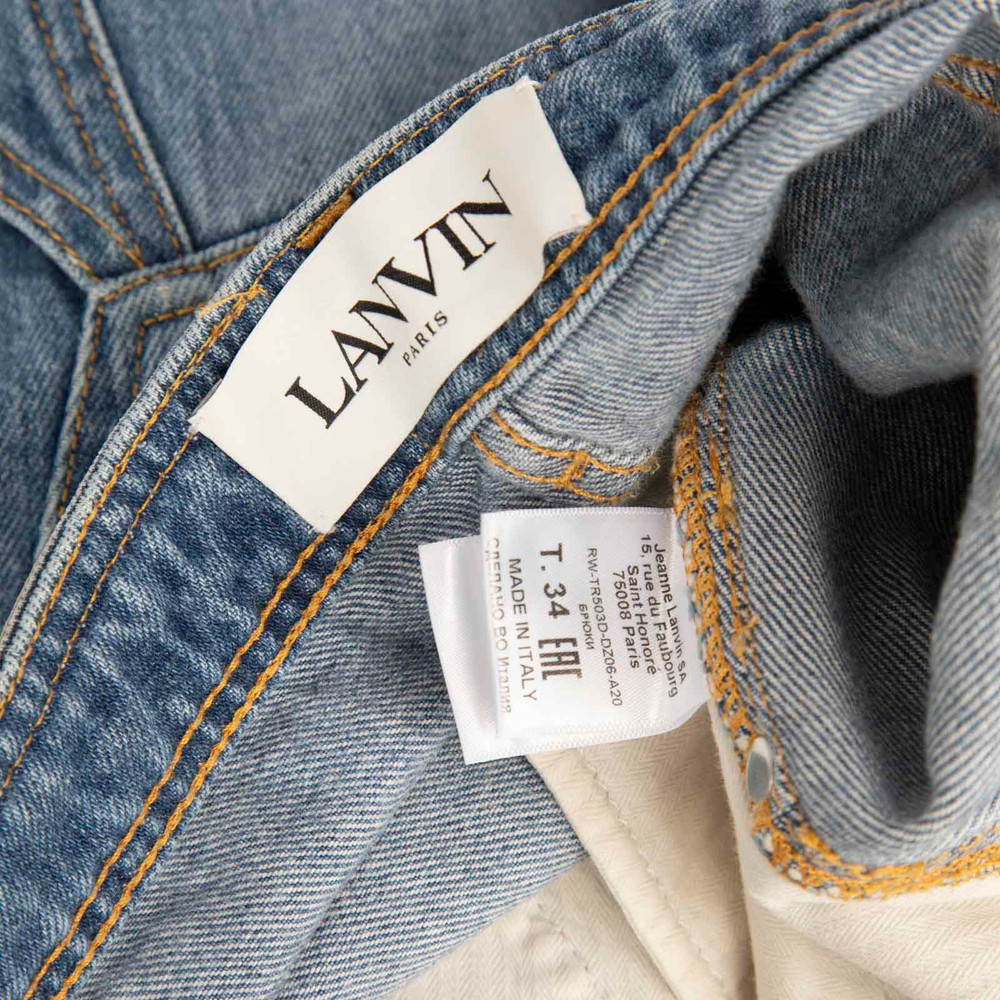 Lanvin Panelled Straight Leg Jeans