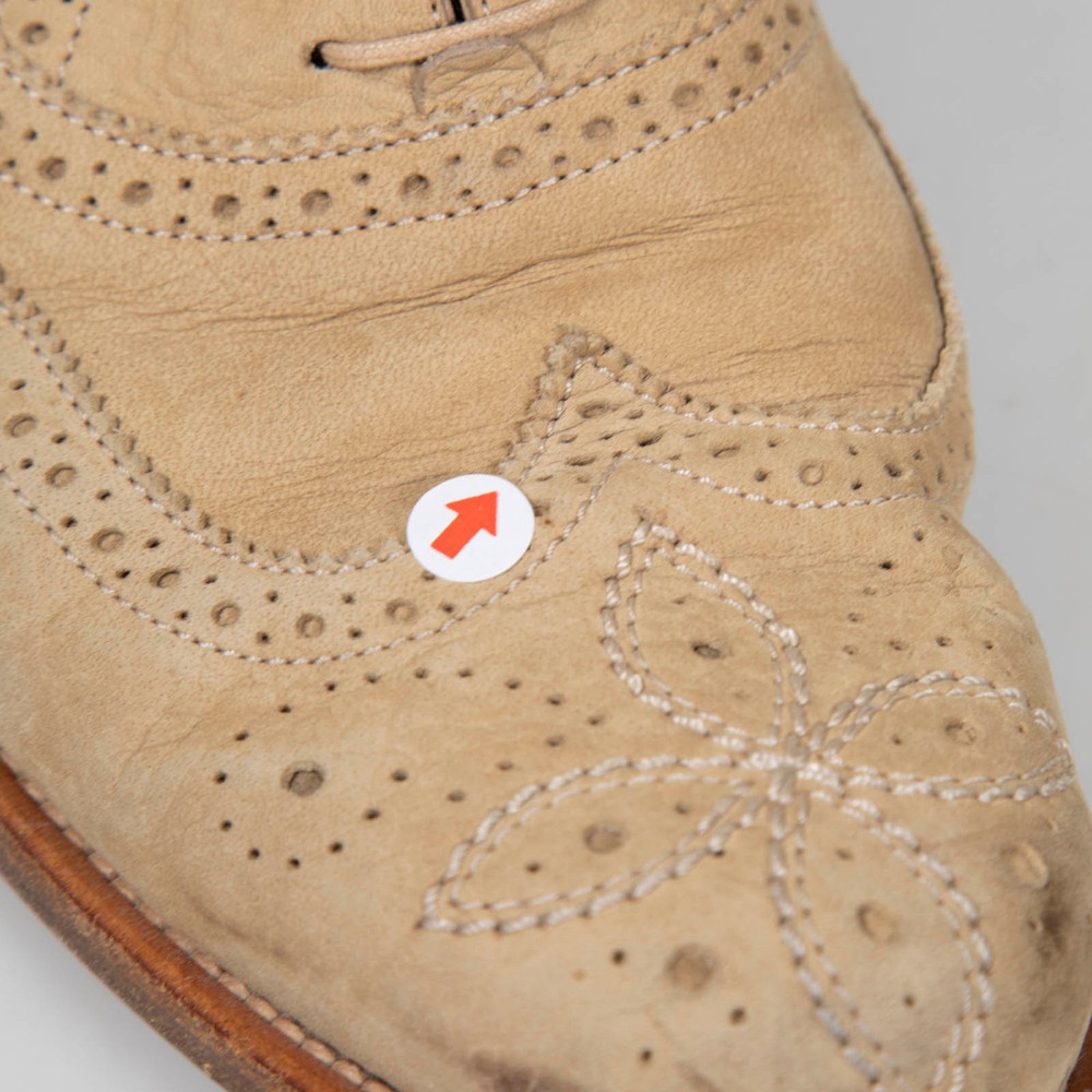 Louis Vuitton Beige Suede Leather Brogues