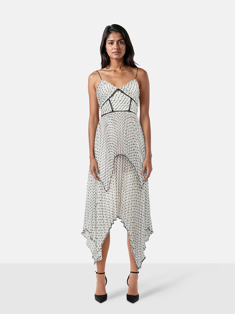 Self-Portrait Black & White Dotted Dress