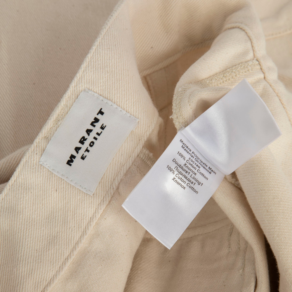 Isabel Marant Isabel Marant Etoile Ecru Jannick Cargo Trousers