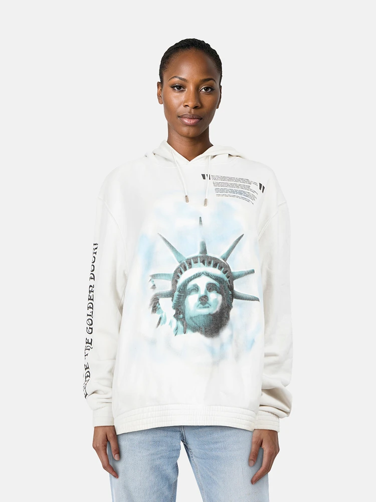 Off-White White Liberty Print Hoodie