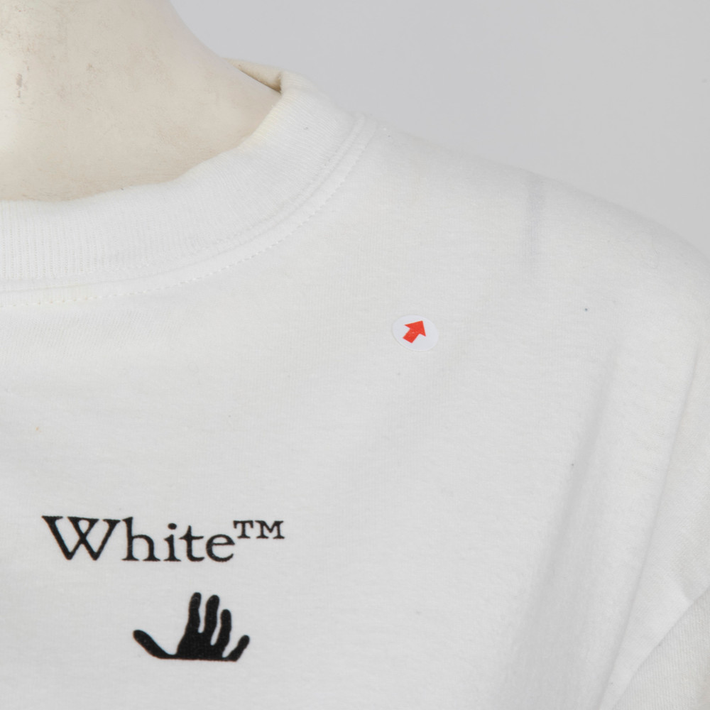 Off-White White & Green Logo Graphic T-Shirt