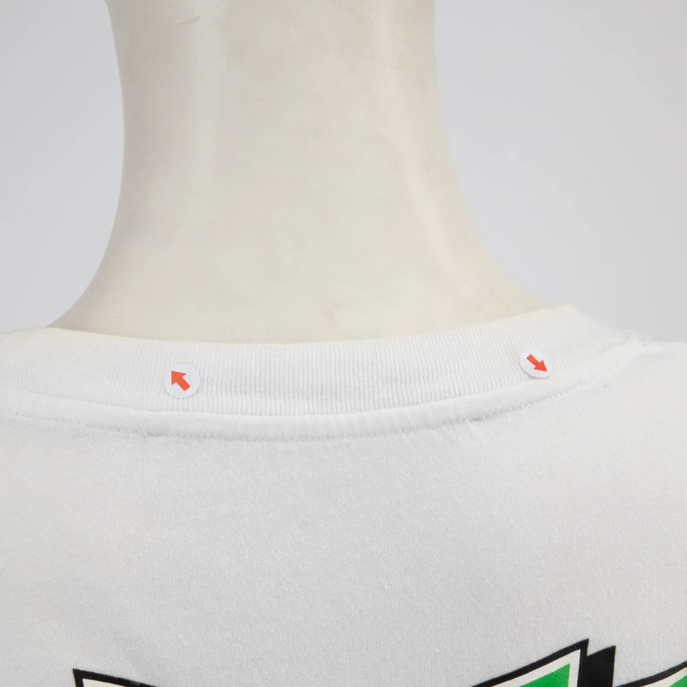 Off-White White & Green Logo Graphic T-Shirt