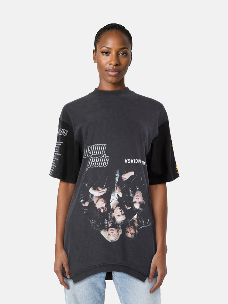 Balenciaga Upside Down Graphic Print T-Shirt