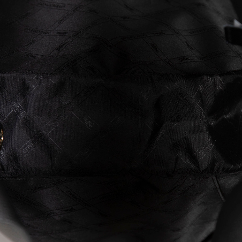 Longchamp Black Leather Le Foulonné Bag