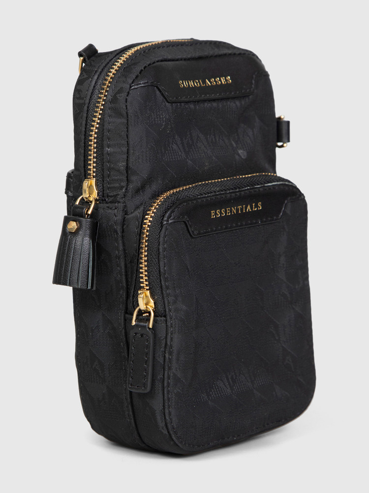 Anya Hindmarch Black Logo Print Crossbody Bag