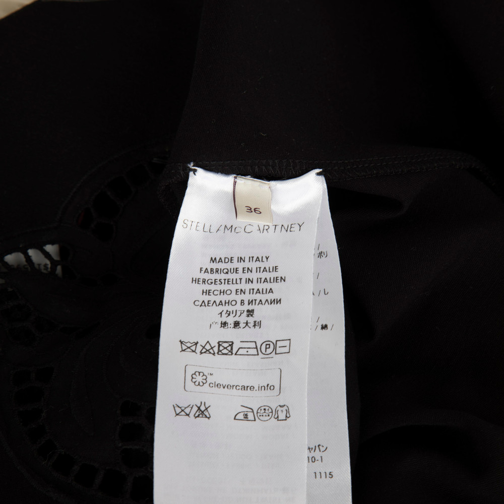 Stella McCartney Black Broderie Anglaise Dress