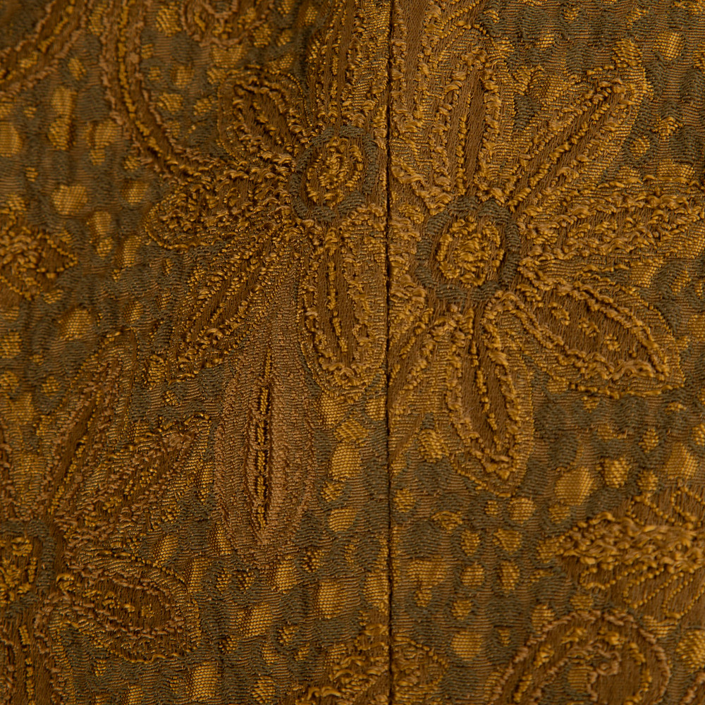 Aquascutum Gold Silk Floral Single Breasted Jacket