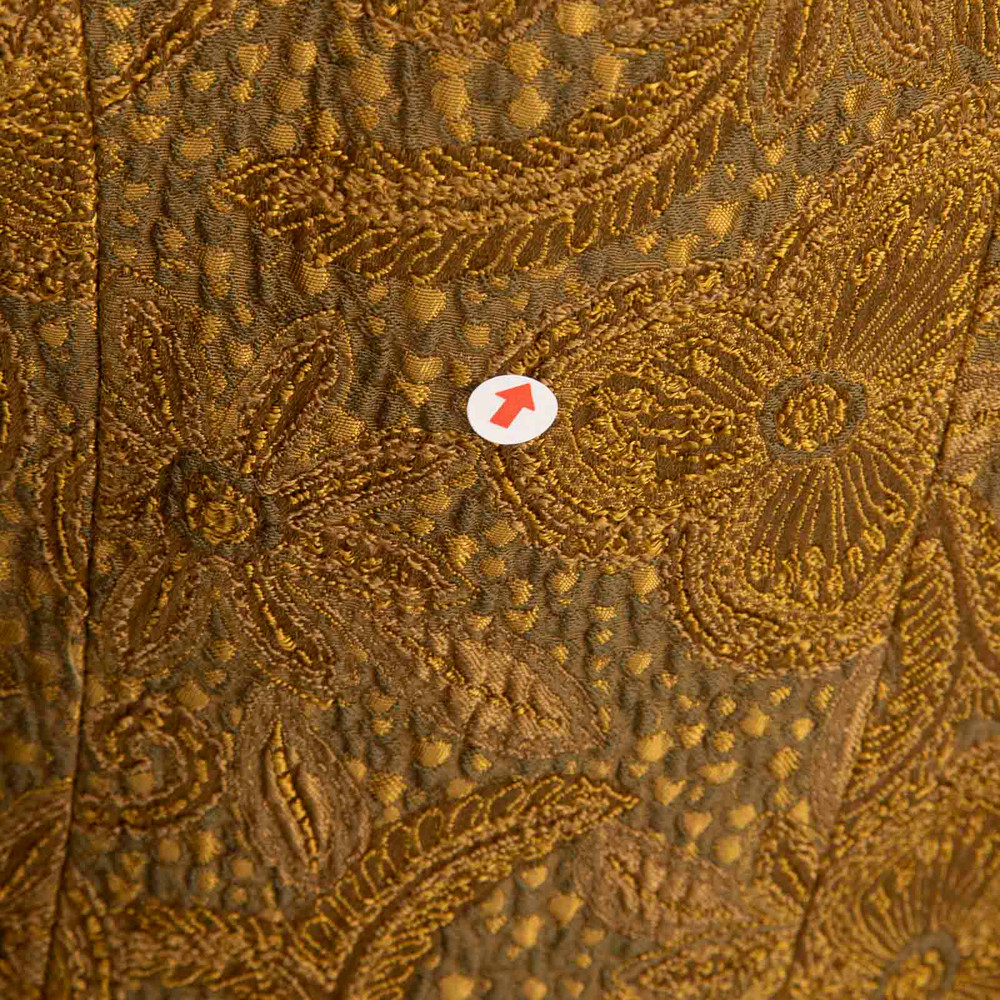 Aquascutum Gold Silk Floral Single Breasted Jacket