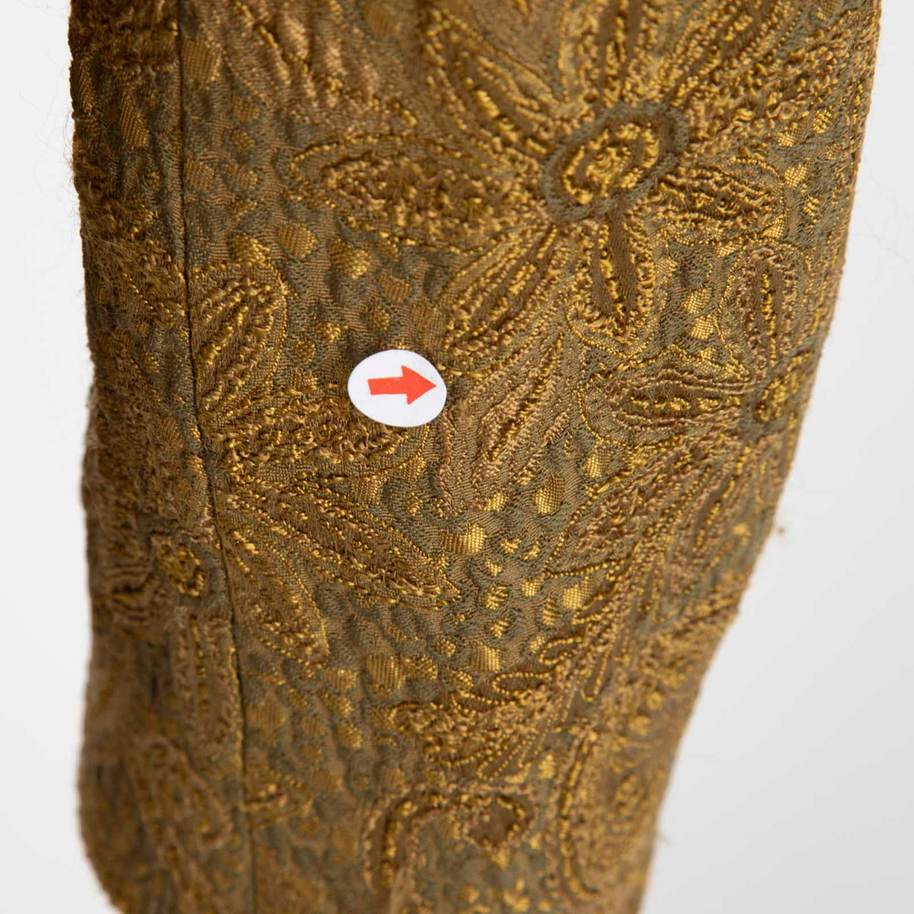 Aquascutum Gold Silk Floral Single Breasted Jacket