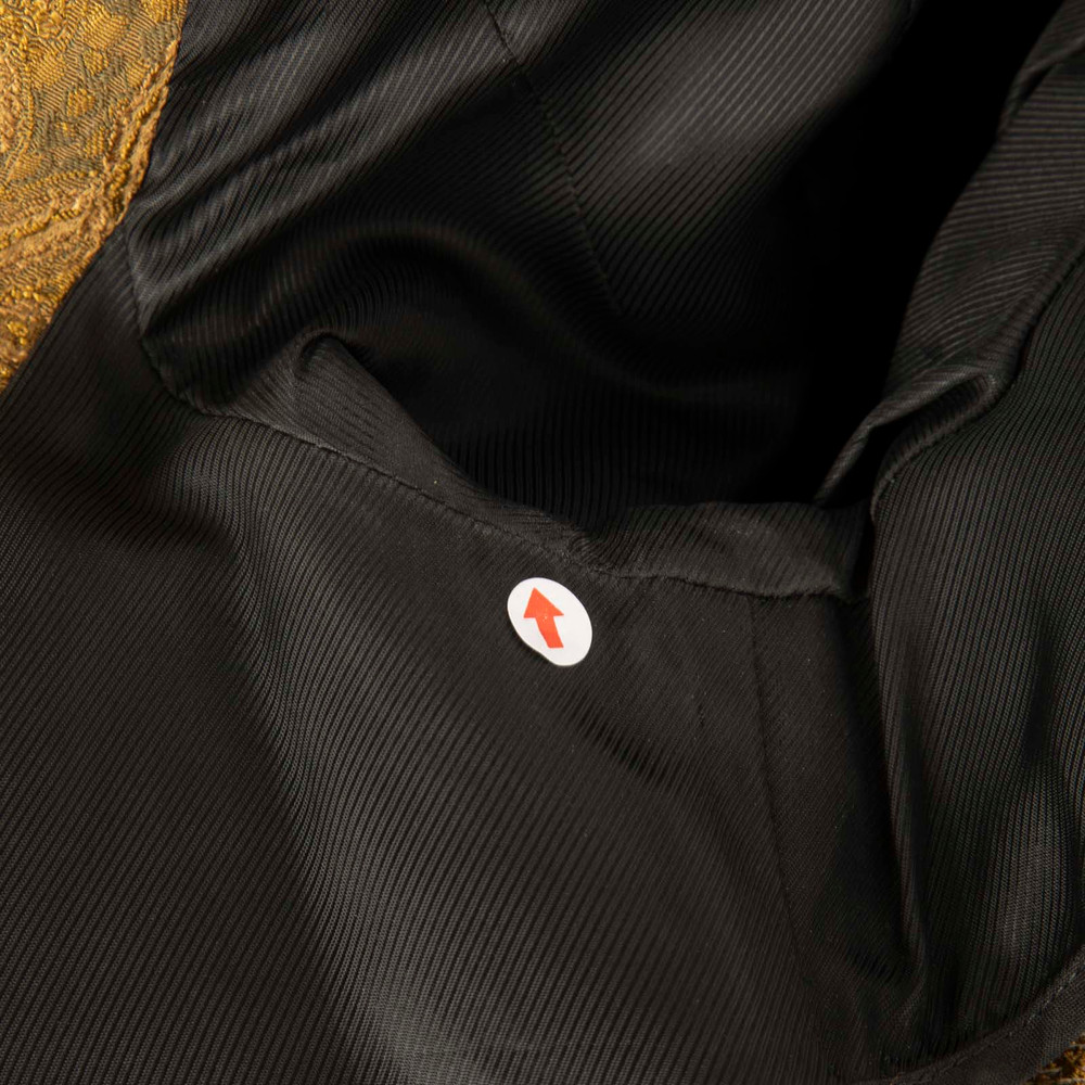 Aquascutum Gold Silk Floral Single Breasted Jacket