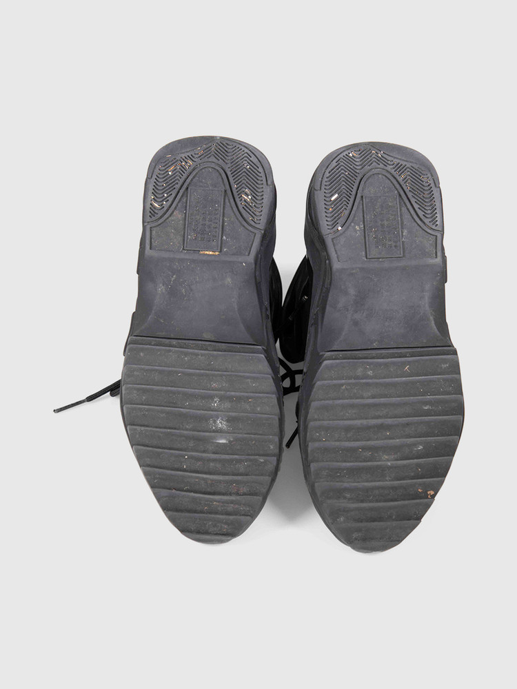 Maison Margiela Black Lace Up High Top Trainers