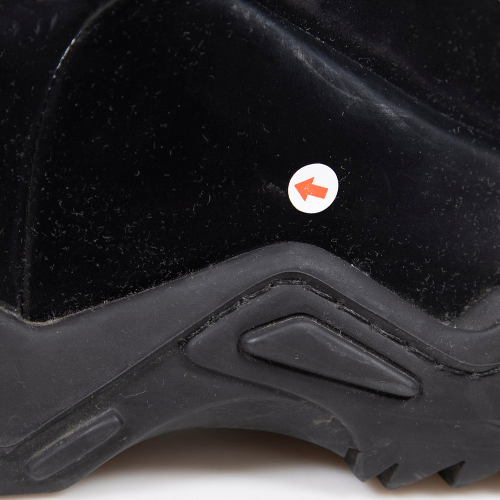 Maison Margiela Black Lace Up High Top Trainers