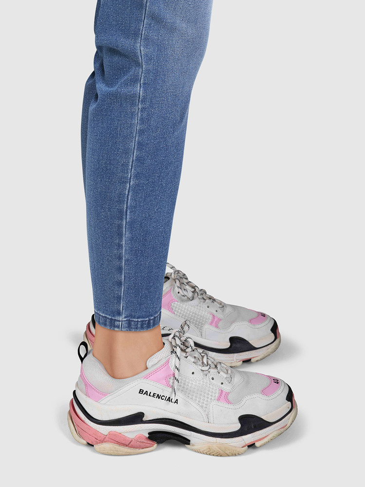 Balenciaga Pink & White Triple S Trainers