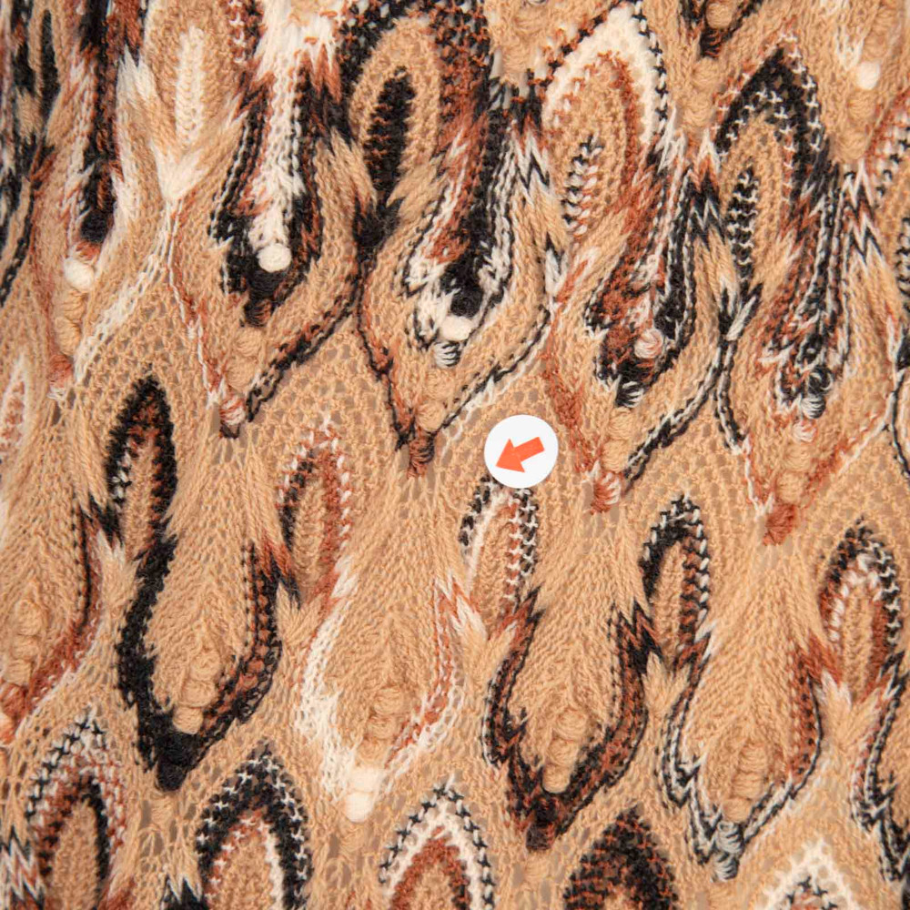 Missoni Brown Wool Knit Turtleneck Dress