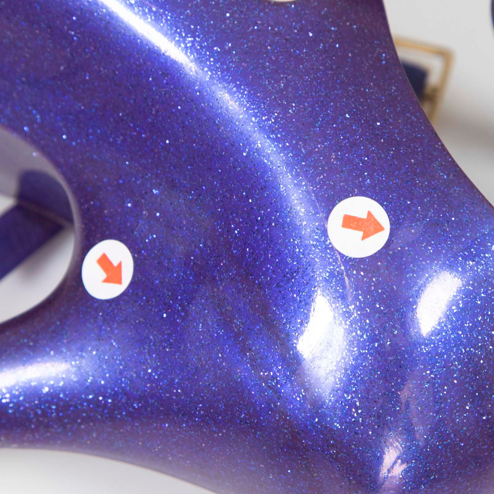 Vivienne Westwood Vivienne Westwood Anglomania + Melissa Purple Glitter Elevated Three Strap Heels