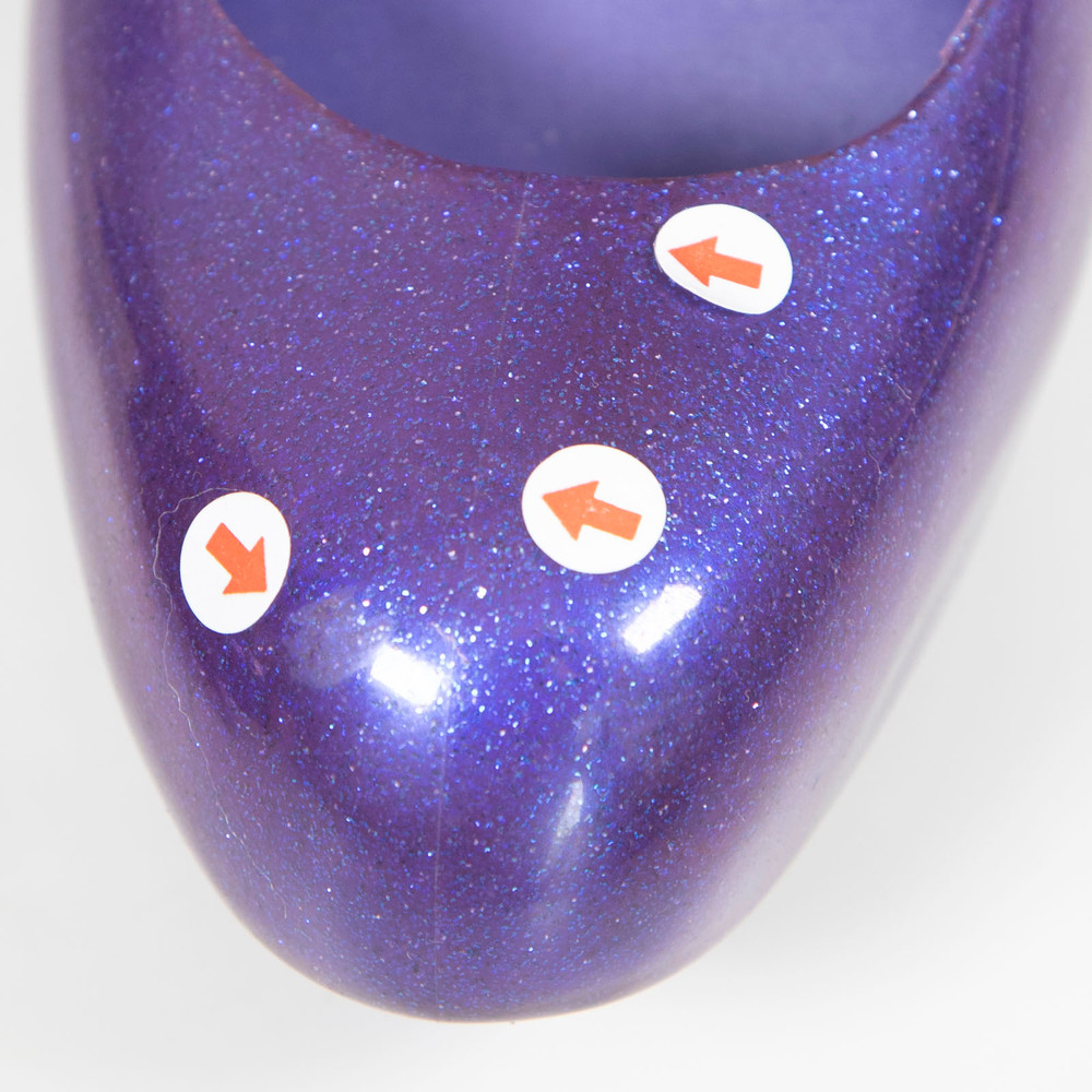 Vivienne Westwood Vivienne Westwood Anglomania + Melissa Purple Glitter Elevated Three Strap Heels